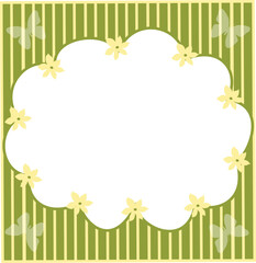 flower and line frame background