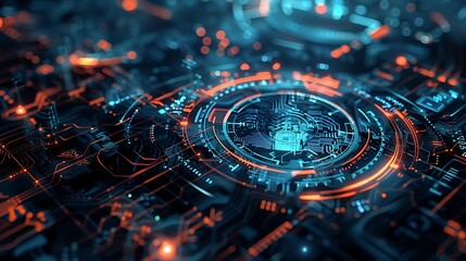 Futuristic Abstract Technology Background Celebrating the Intricacy and Beauty of Modern Technology as Art