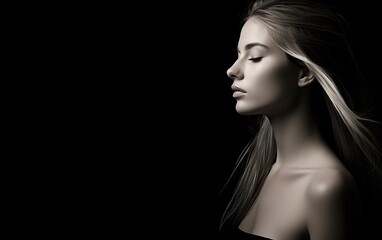 Fototapeta premium Woman in Dramatic Lighting