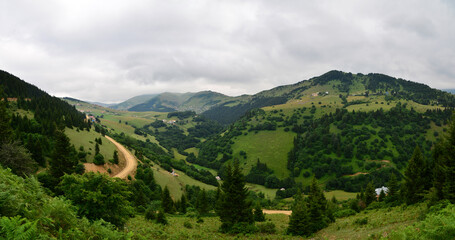 A view from Kumbet Plateau in Giresun city in Turkey