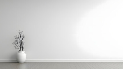 Obraz premium Minimalist Room with White Wall