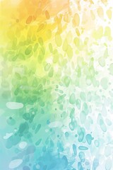 Colorful abstract background with a pattern of shapes in pastel blue, green, yellow and white, creating a cheerful and vibrant design