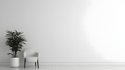 Obraz premium Minimalist Room with Plant