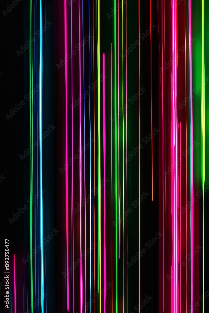 Poster abstract background with vertical light trails flowing upwards on a black background. perfect for an