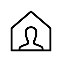 Stay home icon design in filled and outlined style