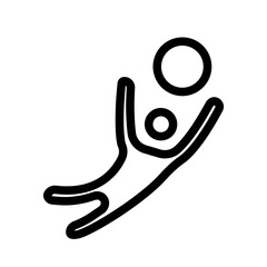 Soccer player with ball icon design in filled and outlined style