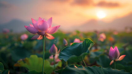 Taiwan is famous for its beautiful lotus flowers that bloom in the summer. These delicate blooms symbolize purity and beauty in many cultures.