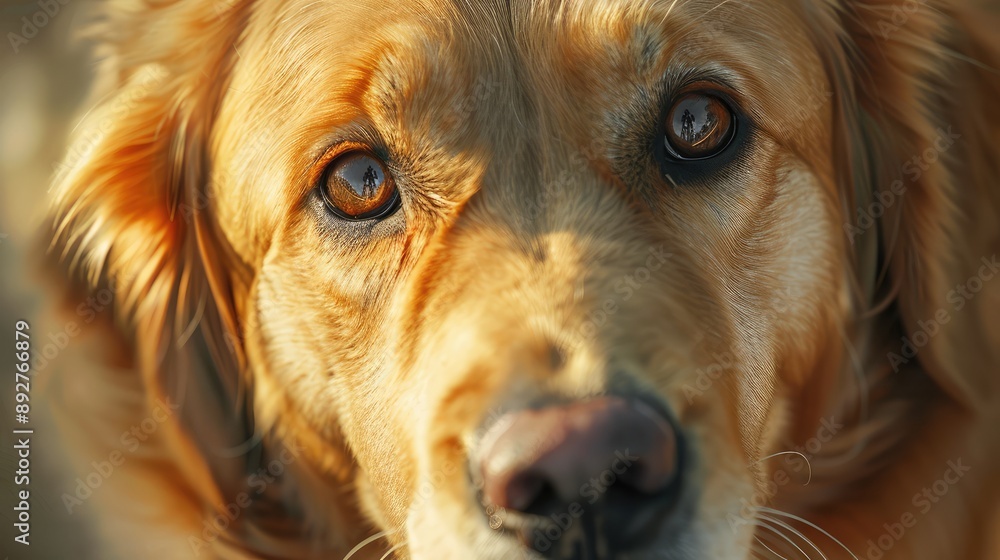 Poster golden retriever portrait