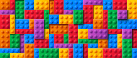 Colorful Bricks Or Blocks Building Toy Pattern