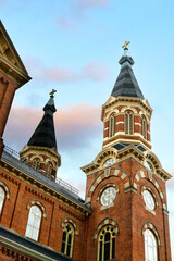 Fototapeta premium Colonial architecture of Old St. Mary Catholic Church, Detroit, USA