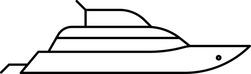 Obraz premium Set of ship line icons. Symbol of shipping, transportation or cruise. Vector illustration.