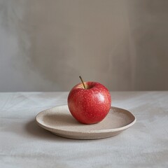 apple on a plate