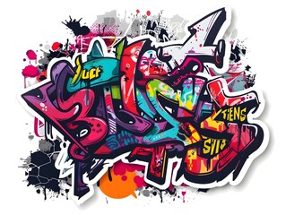 Stylish Streetwear Graffiti Design Suitable for T Shirt and Apparel