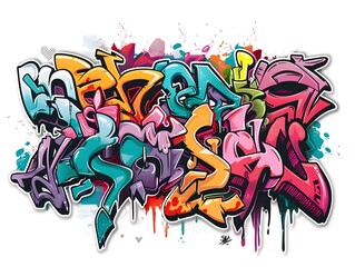 Stylish Streetwear Graffiti Artwork for Apparel and Sticker Design