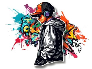 Stylish Streetwear Graffiti Design Suitable for Shirt Print or Sticker