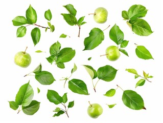 Crisp Apple Leaves: Captured in Stunning 4:3 AR Isolation