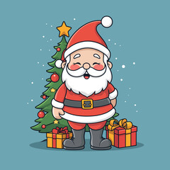 Merry Christmas Vector Fiesta. Santa’s Bag of Surprises