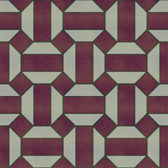 和風の背景素材、ジオメトリックなシームレスパターン、幾何学模様のリピートパターン、和風テキスタイル
