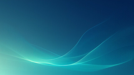 Naklejka premium dynamic teal gradient abstract swirls with smooth composition and flowing lines for modern and tranquil design aesthetics