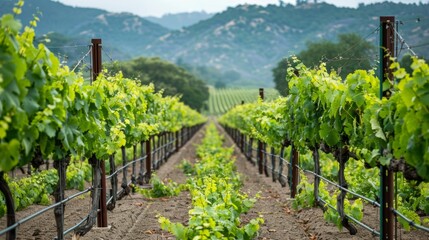 Lush Vineyard with Healthy Grapevines and Enhanced Soil Aeration for Optimal Growth