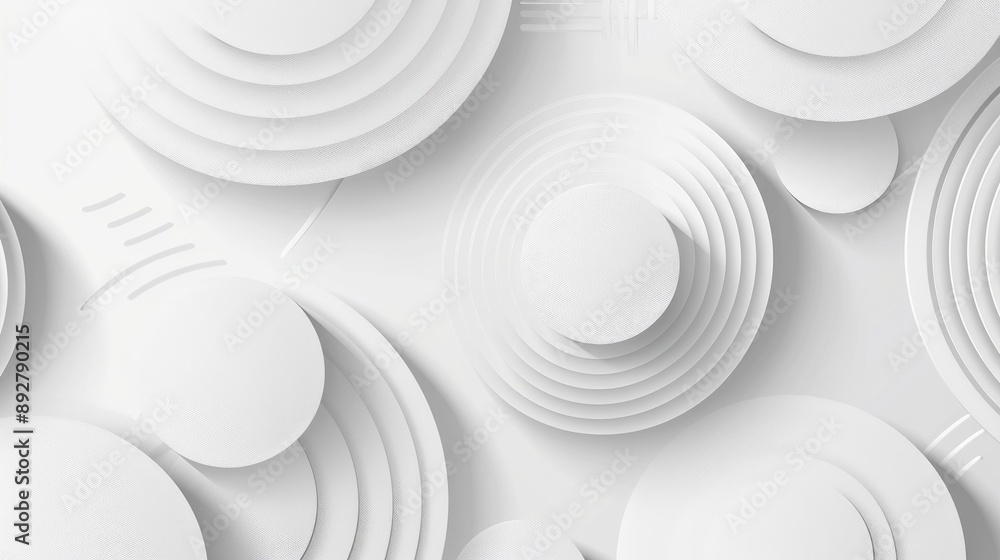 Poster modern design stripes background in abstract white and gray colors featuring geometric round shapes 