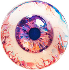 scary halloween creepy eye ball eyeball anatomy optic organ spooky horror watercolor clipart isolated
