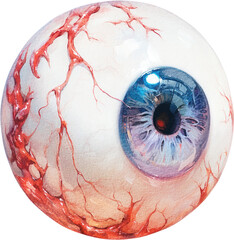 scary halloween creepy eye ball eyeball anatomy optic organ spooky horror watercolor clipart isolated