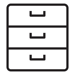 File cabinet line icon.