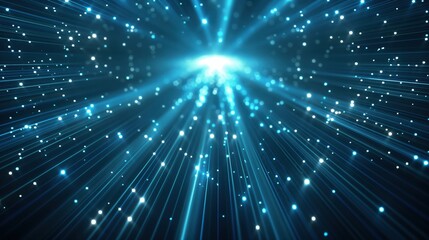 Fototapeta premium Vibrant Cosmic Light Rays created by ai