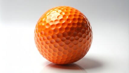 Orange Golf Ball on White Background, golf , ball , sport , game