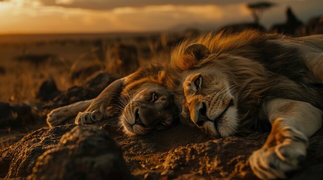 lion in the grass