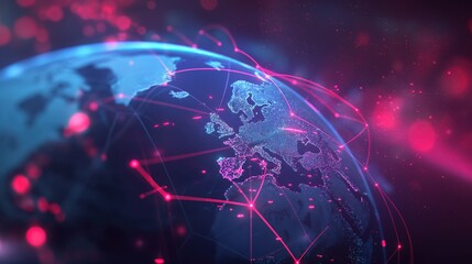 Global Connectivity Network from Space created by ai