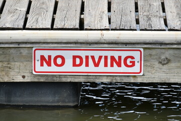 Fototapeta premium No Diving Sign