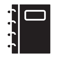 Notebook black icon.