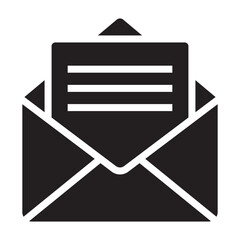 Envelope black icon.