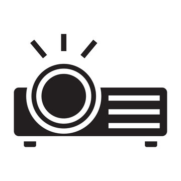 recommend clip art: Projector black icon.