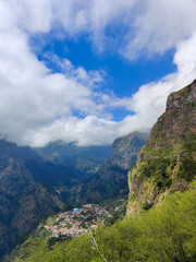 beautiful mountain landscape on the island of Madeira in Portugal