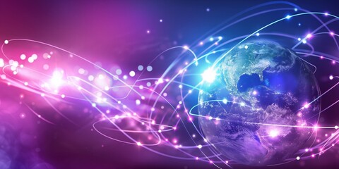 Global Connectivity Network from Space created by ai