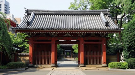 Fototapeta premium Tokyo Japan temple entrance gate