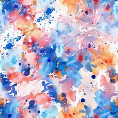 Abstract watercolor seamless pattern, light background 