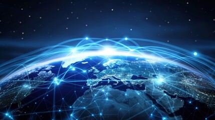 Global Connectivity Network from Space created by ai