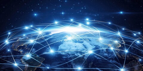Global Connectivity Network from Space created by ai