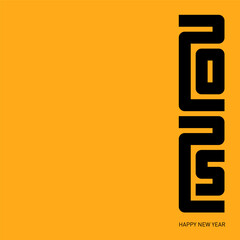 2025: A Bold New Year Ahead - Striking Minimalist Design Captures the Essence of Future.