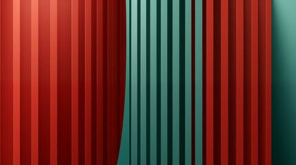 Green Lines Bars on Red Background, Abstract Geometric Image, Texture, Pattern Background, Wallpaper, Smartphone Cover and Screen, Cell Phone, Computer, Laptop, 9:16 and 16:9 Format