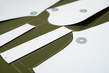cutting of fabrics cut in production for sewing clothes