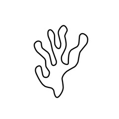 Obraz premium coral and seaweed icon