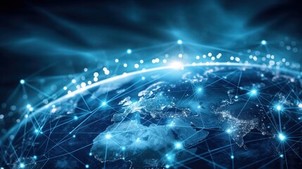 Global Connectivity Network from Space created by ai