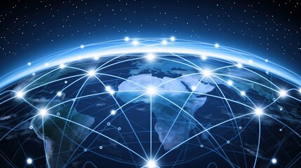 Global Connectivity Network from Space created by ai