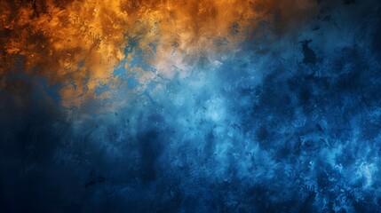 Obraz premium A blue and orange background with a blue sky.