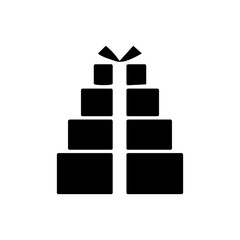 Gift icon. Present silhouette